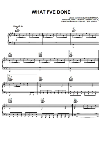 Linkin Park What Ive Done score for Piano