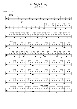 Score for Drums