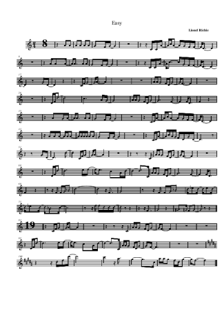 Lionel Richie Easy score for Alto Saxophone