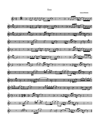 Lionel Richie  score for Clarinet (Bb)