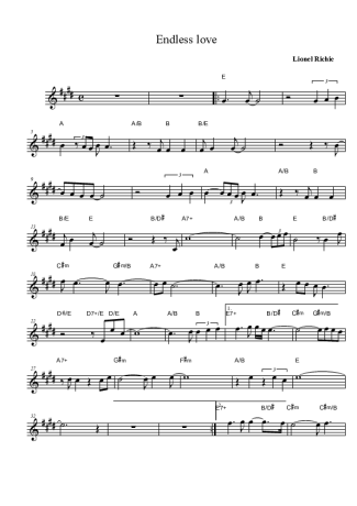 Lionel Richie  score for Tenor Saxophone Soprano (Bb)