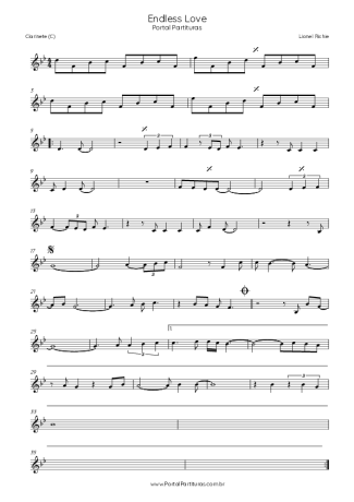 Lionel Richie feat Diana Ros  score for Clarinet (C)