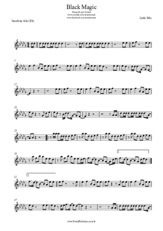 Little Mix  score for Alto Saxophone