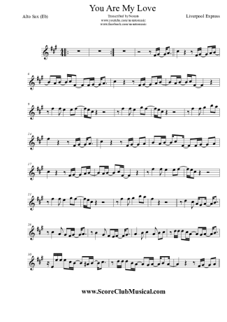 Liverpool Express You Are My Love score for Alto Saxophone