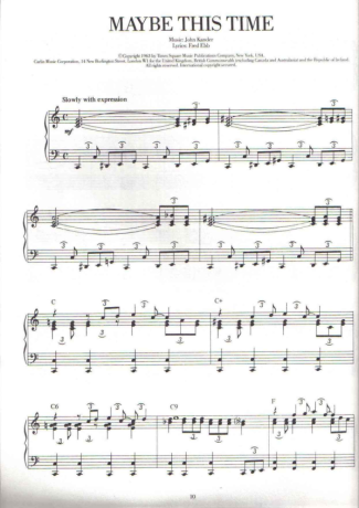 Liza Minelli  score for Piano