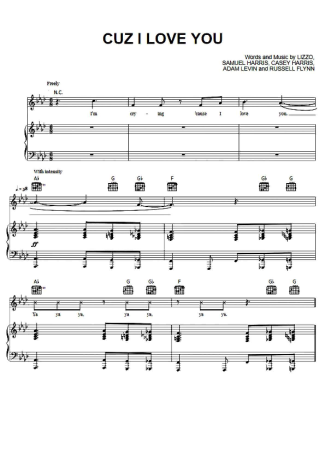 Lizzo  score for Piano