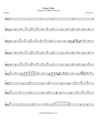 Los Hermanos  score for Cello