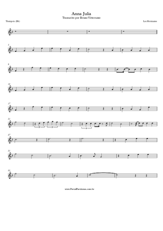 Los Hermanos Anna Julia score for Trumpet