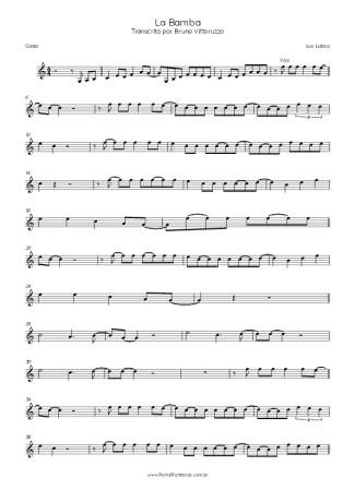 Los Lobos La Bamba score for Harmonica