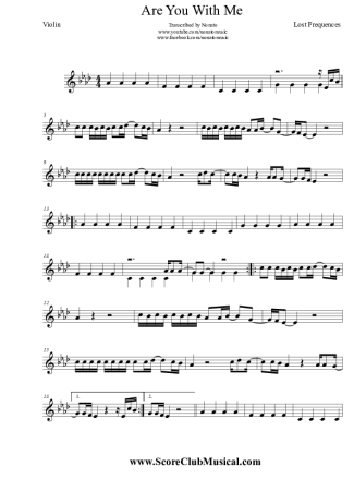 Lost Frequencies  score for Violin