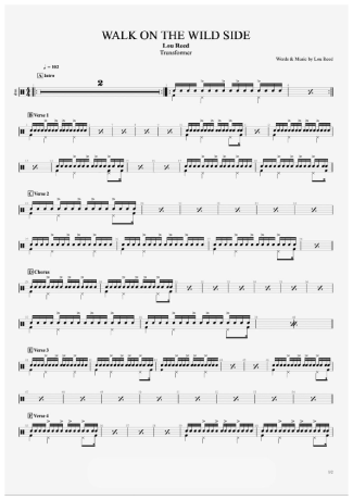 Lou Reed  score for Drums