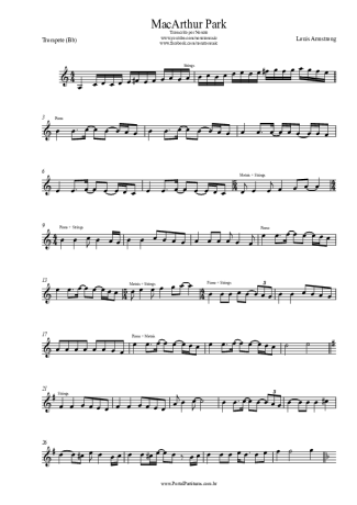 Louis Armstrong MacArthur Park score for Trumpet