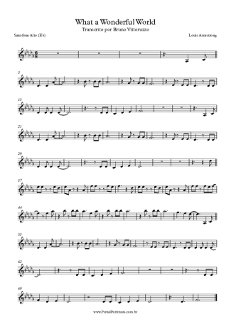 Louis Armstrong  score for Alto Saxophone