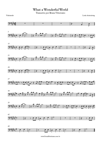 Louis Armstrong  score for Cello