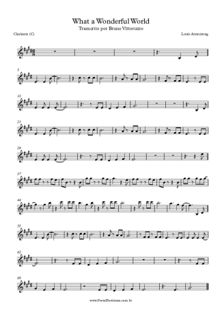Louis Armstrong  score for Clarinet (C)