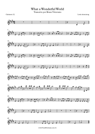 Louis Armstrong  score for Clarinet (C)