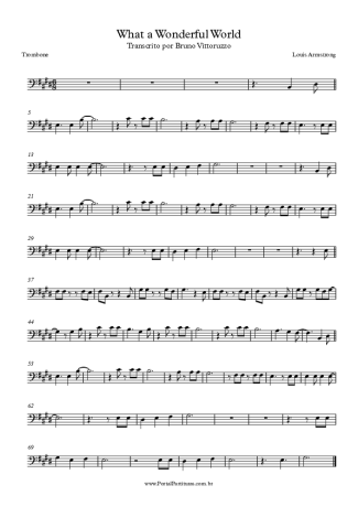 Louis Armstrong  score for Trombone