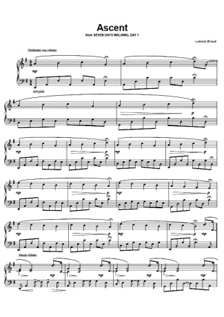 Ludovico Einaudi Ascent score for Piano