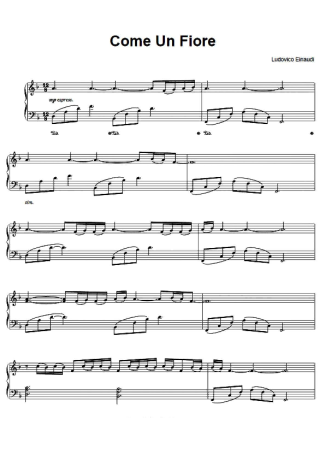 Ludovico Einaudi Come Un Fiore score for Piano