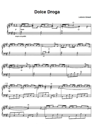 Ludovico Einaudi Dolce Droga score for Piano