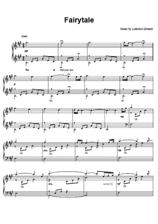Ludovico Einaudi Fairytale score for Piano