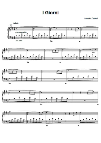 Ludovico Einaudi I Giorni score for Piano