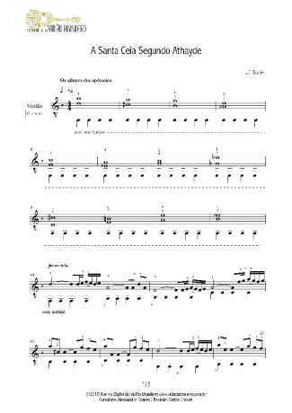 Luis Carlos Barbieri A Santa Ceia Segundo Athayde score for Acoustic Guitar