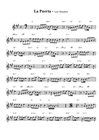 Luis Demétrio La Puerta score for Tenor Saxophone Soprano (Bb)