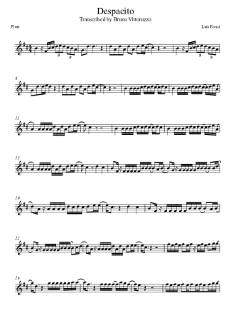 Luis Fonsi  score for Flute