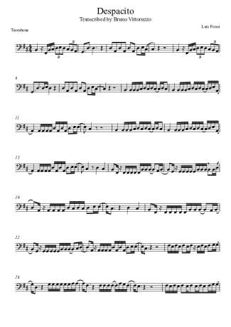 Luis Fonsi Despacito score for Trombone