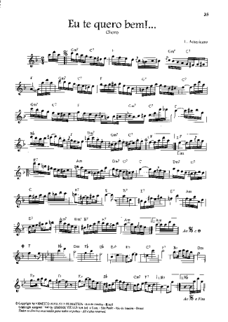Luiz Americano Eu Te Quero Bem score for Violin