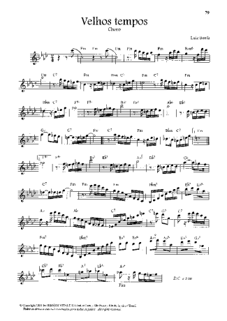 Luiz Bonfá Velhos Tempos score for Violin