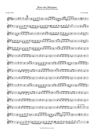 Luiz Gonzaga Xote Das Meninas score for Trumpet