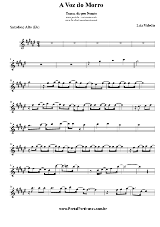 Luiz Melodia  score for Alto Saxophone