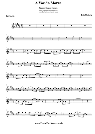 Luiz Melodia  score for Trumpet