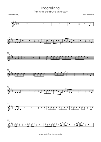 Score for Clarinet (Bb)