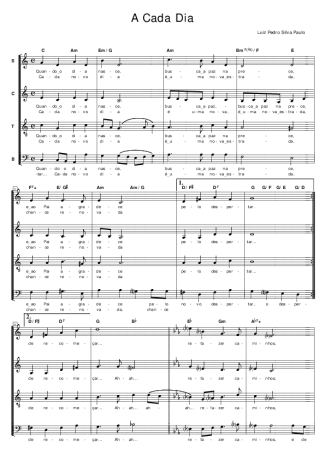 Luiz Pedro Silva Paulo A Cada Dia score for Voice and Choir