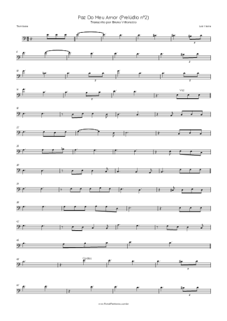 Luiz Vieira Paz Do Meu Amor (Prelúdio Nº2) score for Trombone