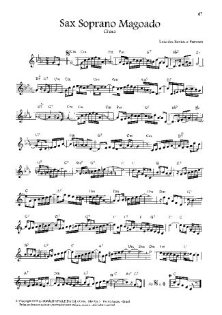 Luiz dos Santos e Patrasca Sax Soprano Magoado score for Flute