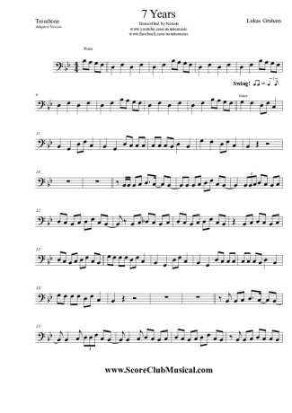 Lukas Graham  score for Trombone