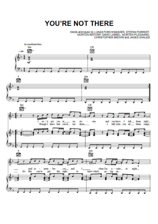 Lukas Graham  score for Piano