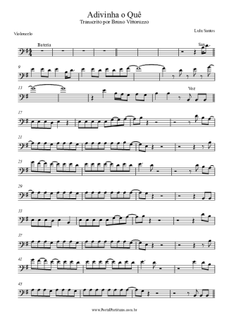 Lulu Santos  score for Cello