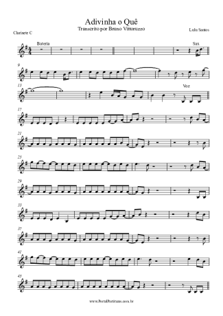 Lulu Santos  score for Clarinet (C)