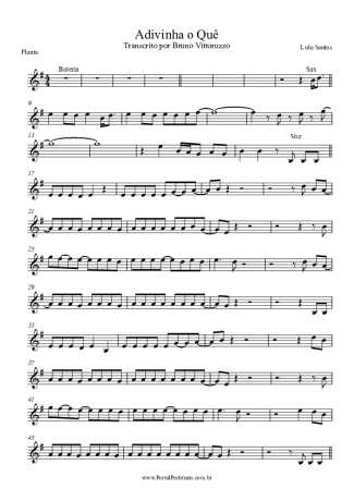 Lulu Santos  score for Flute