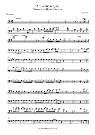 Lulu Santos  score for Trombone