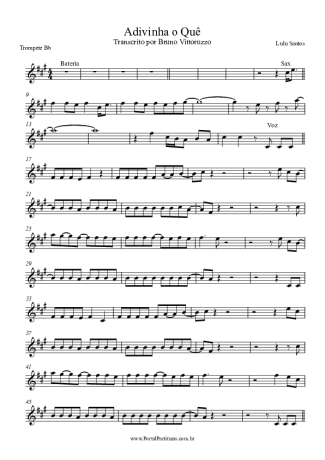 Lulu Santos  score for Trumpet