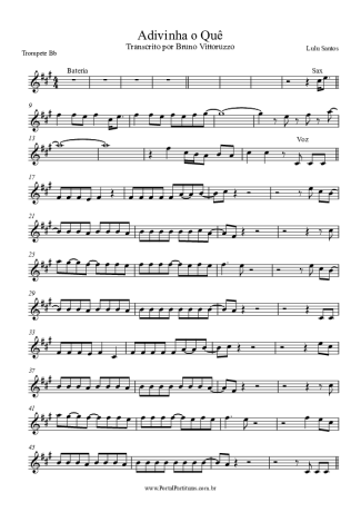 Lulu Santos  score for Trumpet