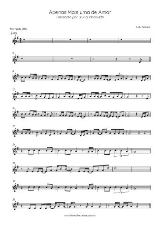 Lulu Santos  score for Trumpet