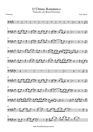 Lulu Santos O Último Romântico score for Trombone