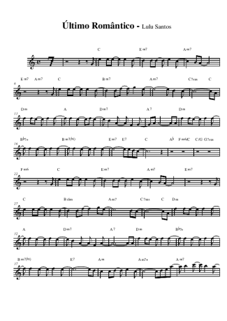 Lulu Santos Último Romântico score for Alto Saxophone